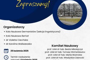 XVII edycja konferencji naukowej „JĘZYK W POZNANIU” 25.04.