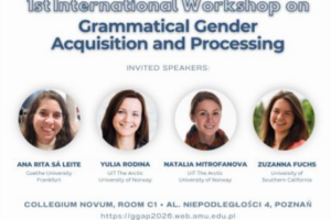 1st International Workshop on Grammatical Gender Acquisition and Processing